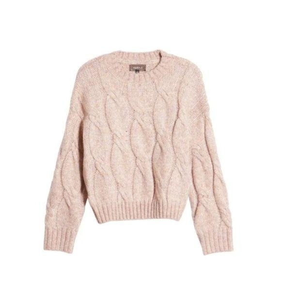 NWT 4SI3NNA Cable Crop Sweater size XL - Picture 5 of 6